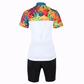 2016 Cycling Wear Women Breathable 2017 sleeve Cycling Jersey Personas Rose Bicycle new White bike jersey XS-6XL