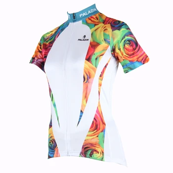 2016 Cycling Wear Women Breathable 2017 sleeve Cycling Jersey Personas Rose Bicycle new White bike jersey XS-6XL
