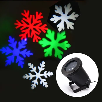 RGB / WHITE Snowflake Automatically Moving IP66 LED Landscape Projector Lighting, Garden Christmas Holiday Decoration Light