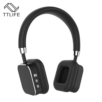 TTLIFE A900BL Bluetooth Headphones Wireless Smart 3D Surround Stereo Sound Headband With Mic Comfortable skin-friendly earmuffs