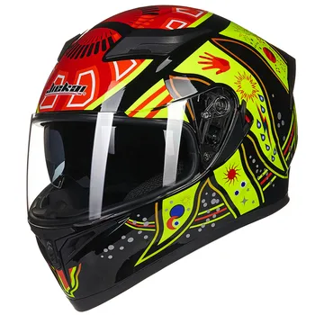 New ILM DOT Full Face Motorcycle Helmet + 2 Visors + 9 Colors Fashion Quick Release Helmet Safety Helmet Casco Full Face Helmet