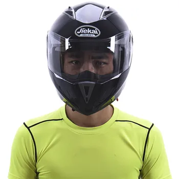 Full Face Motorcycle/Motorbike Harley Helmet Flip up Unisex Men/Women Adult Racing off road ABS Black/Blue L/XL/XXL