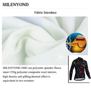 Siilenyond 2017 Pro Winter Thermal Fleece Cycling Jersey Super Warm Maillot Ropa Ciclismo Long Sleeve MTB Bike Wear Clothing Set