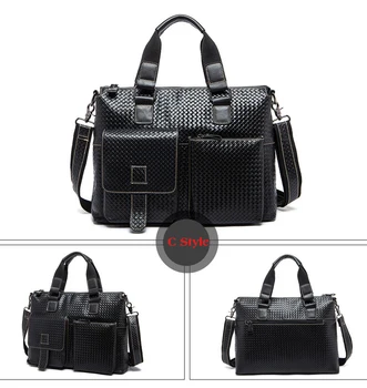 Genuine Leather briefcase men bag Shoulder Bags Brand 2017 New business men's travel bags tote Men messenger bags