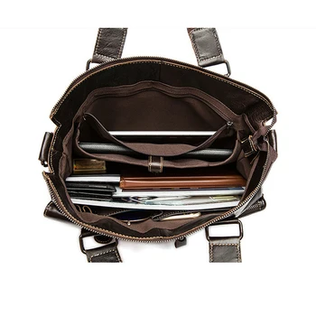 Genuine Leather briefcase men bag Shoulder Bags Brand 2017 New business men's travel bags tote Men messenger bags