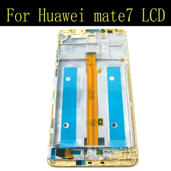 For Huawei Ascend Mate7 Mate 7 LCD display+Touch Screen Digitizer Assembly + frame with logo