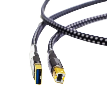 HiFi MPS HD-770 HiFi 99.9997% OCC 24K 10u Gold Plated Plug USB2.0 3.0 connector audio cable DAC PC Audio data cable