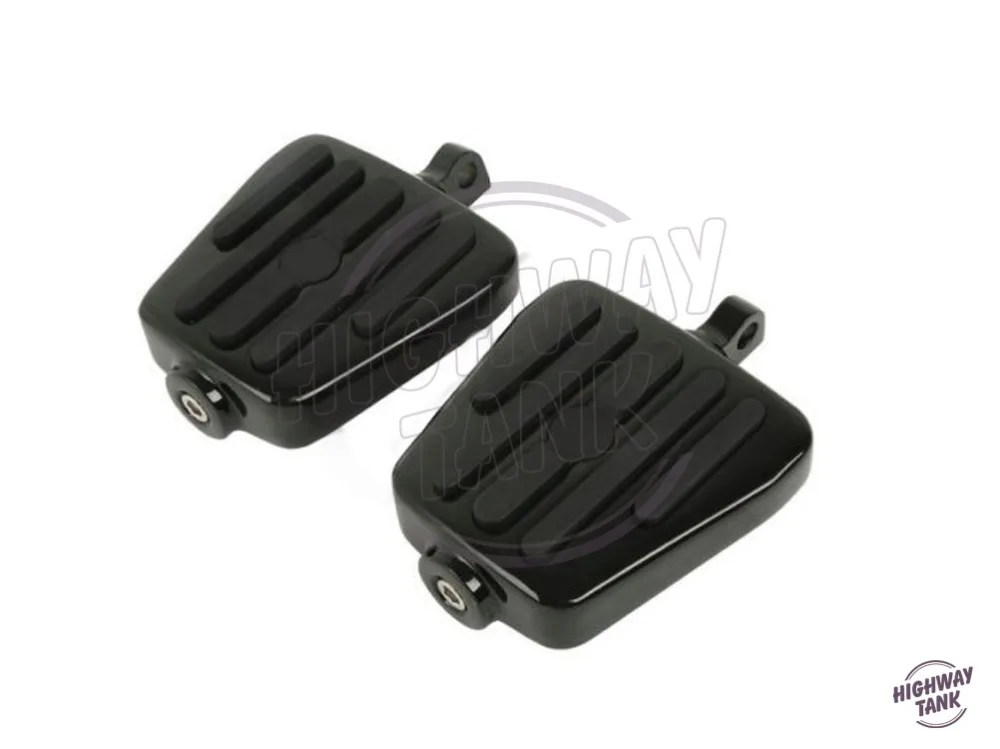 2 Pcs Black Male Mount Footboards Motorcycle Foot Pegs Footrests case for Harley Dyna Softail Sportster