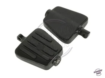2 Pcs Black Male Mount Footboards Motorcycle Foot Pegs Footrests case for Harley Dyna Softail Sportster