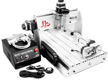 Mini CNC router cnc 3040 Z-DQ 4 axis CNC Engraving Machine with collet and tool bits