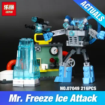 Lepin 07049 201Pcs Genuine Batman Movie Series The Freeze Ice Attack Set 70901 Building Blocks Bricks Educational Toys DIY Gift