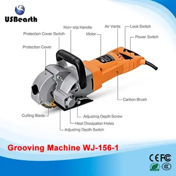 5200W WJ-156-1 Multifunction Wall Groove Cutting Machine Wall Chaser Machine For Brick & Granite Marble & Concrete