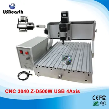 4 axis cnc wood router 3040Z 500W cnc drilling and millling machine to Russia no tax