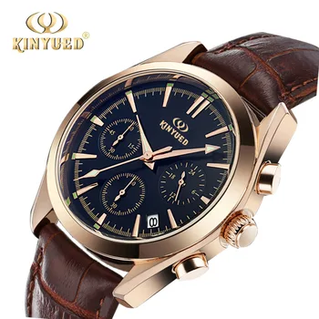 KINYUED Men's Quartz-Watch Luxury brand Men black waterproof Watch fashion casual military quartz watches sports wristwatch