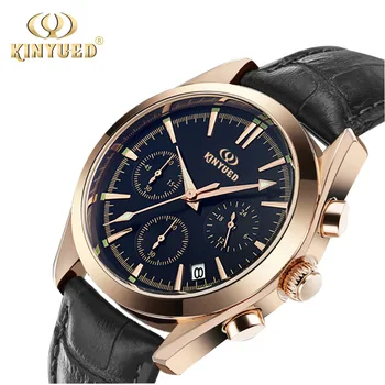 KINYUED Men's Quartz-Watch Luxury brand Men black waterproof Watch fashion casual military quartz watches sports wristwatch