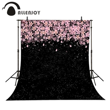 Allenjoy Christmas backdrop Pink cherry blossom star beautiful children love for photo studio backdrop for photography