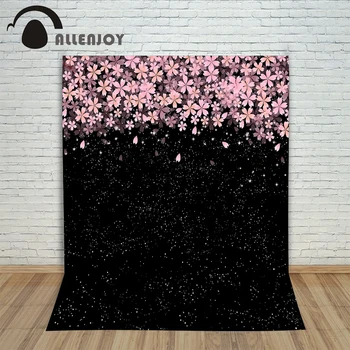 Allenjoy Christmas backdrop Pink cherry blossom star beautiful children love for photo studio backdrop for photography