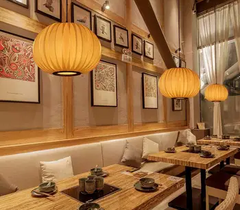 Bamboo Study the living room lighting decoration veneer bar creative shops minimalist personality of modern lamps