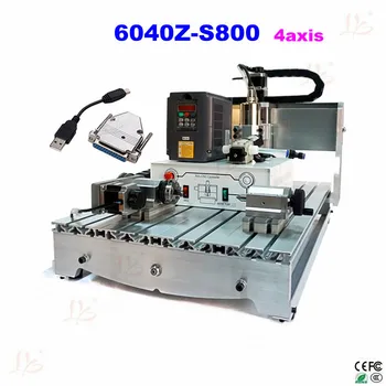 CNC 6040Z-S800 USB 4 axis cnc router 800w woodworking machinery, no tax to EU country