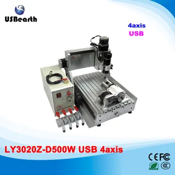 4 Axis Woodworking Machinery 3020Z-D500 Engraving Machine with USB interface