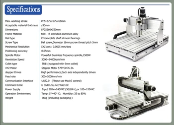 4 axis USB CNC engraving machine CNC 6040 mach3 auto speed control CNC router , No tax to Russia
