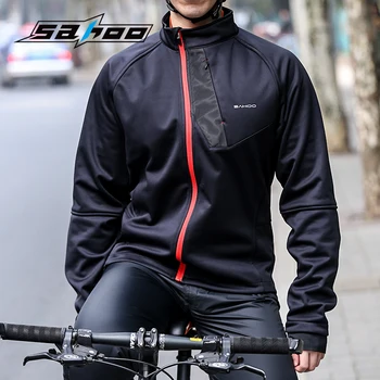 SAHOO 2017 bike winter cycling jacket jersey fleece long sleeve clothing bicycle jackets clothes windbreaker warm reflective
