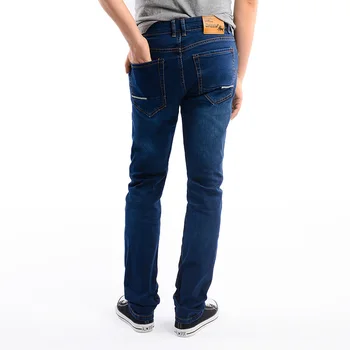 Drizzte Mens Fashion Stretch Denim Jeans Lycra Blue Slim Jean Pants Plus Size 33 34 36 38 40 42 44