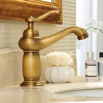 Brass Sink Antique Bathroom Basin Faucet /Bath Tap Hot and Cold Mixer Torneiras Bathroom Banheiro Lavabo  HJ-6603F