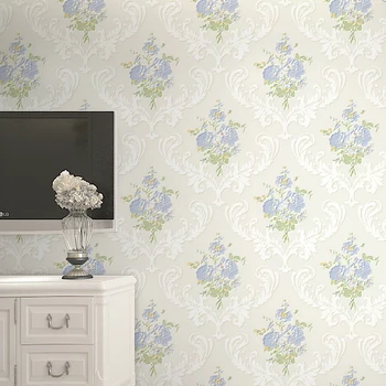 Non-woven Fabric Flower Romantic Floral Wallpaper for Bedroom Living Room Girls Room Desktop 3D Mural Home Decor L&S WP16072