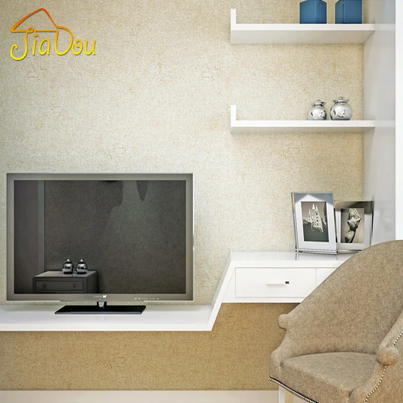 Modern Plain Solid Color Non-woven Wallpaper Bedroom Living Room Sofa Study TV Background Wall Decor Wall Paper Wall Covering