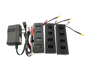 For the MJX B3 helicopter 3PCS 7.4V 1800mah battery and the US regulatory charger with 1 care 3-line aircraft accessories