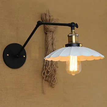 Industrial Metal classic white creative concertina type adjustable wall lamp wall lighting for Workroom Loft Bedroom