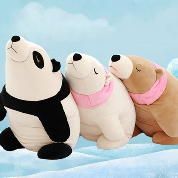 Cute Stuffed Animal Toy Doll Cushion Super Soft Polar Bear Plush Peluches Children Animal Toy Pillow Kids Birthday Gift 70C0103