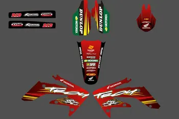DRAGON RED 0369 New Style TEAM GRAPHICS&BACKGROUNDS DECALS STICKERS Kits for HONDA CRF250 CRF250R 2006-2007