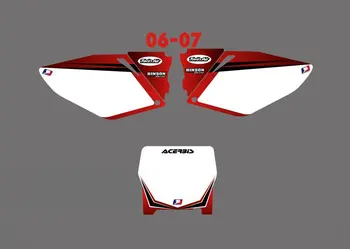 DRAGON RED 0369 New Style TEAM GRAPHICS&BACKGROUNDS DECALS STICKERS Kits for HONDA CRF250 CRF250R 2006-2007