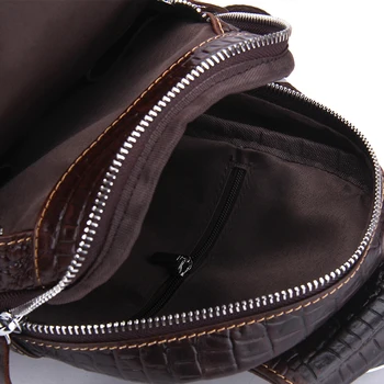 J.M.D Fashion Genuine Leather Men Bag Brand Alligator Leather Vintage Crossbody Bags Famous Brand Small Men's Messenger Bag