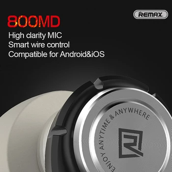 Remax RM-800MD HIFI Earphone Hybrid Armature 2Unit In Ear Stainless Metal Moving-Iron Earphone For Universal Phone