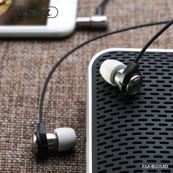 Remax RM-800MD HIFI Earphone Hybrid Armature 2Unit In Ear Stainless Metal Moving-Iron Earphone For Universal Phone