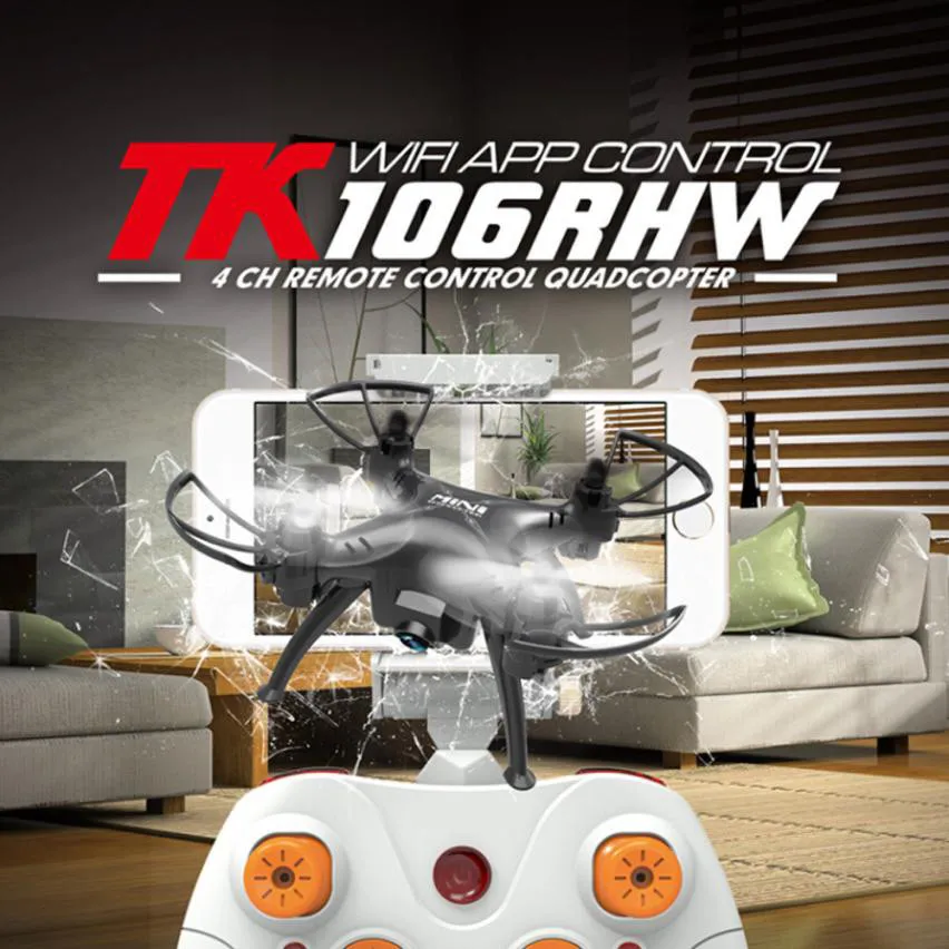 Quadcopter Skytech TK106RHW Mini Drone 2.0MP Camera FPV with Headless Mode 3D Flips Function RC Quad Copter RTF