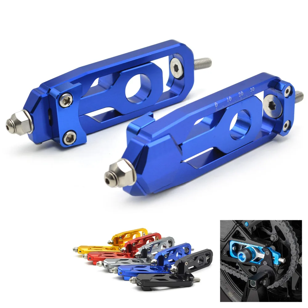 CNC Motorcycle Accessories Rear Axle Spindle Chain Adjuster Blocks chain adjuster tensioners For Yamaha MT-09 FZ-09 MT 09 FZ 09