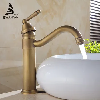 Classic Single Hole Bathroom Sink Faucet Antique Brass Hot &Cold Basin Mixer Tap Wholesale And Retail AL-9208F