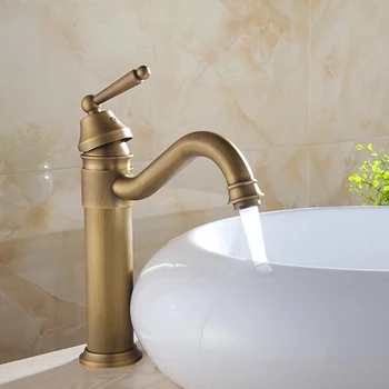 Classic Single Hole Bathroom Sink Faucet Antique Brass Hot &Cold Basin Mixer Tap Wholesale And Retail AL-9208F