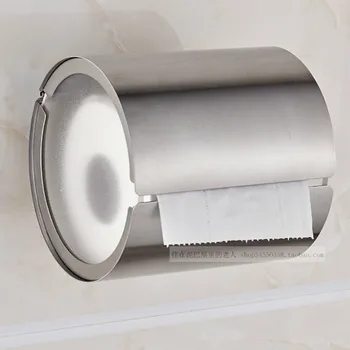 Stainless Steel Bathroom Roll Paper Tissue Box Wall Mount Brushed Nickel Bathroom Kitchen Paper Holder