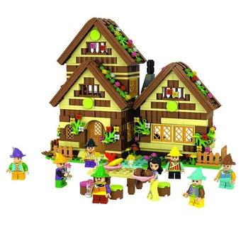 Winner 680pcs Building Blocks Fight Inserted Blocks Dream Girl Snow White Dwarfs Chalet 5005 Is Compatible With Legoe