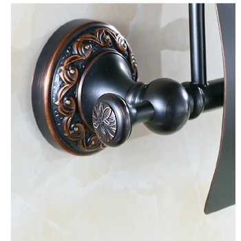 Wholesale And Retail Solid Brass Oil Rubbed Bronze Toilet Paper Holder Flower Carved Tissue Bar Holder