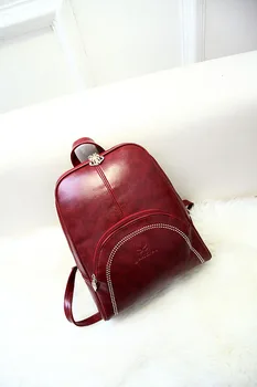 Dual female backpack schoolbag College Wind shoulder bag fashion school season
