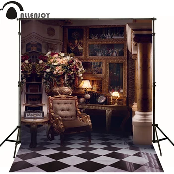 300*600cm(10ft*20ft) photo studio background European style decorative flowers chair photography backdrops