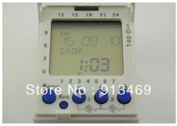 2 Channel 7 Days Programmable Digital Time Switch 220V Time Relay Control DIN Rail Mount