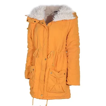 TANGNEST Winter Coat 2017 New Women Long Jacket Solid Berber Fleece Parkas Cotton Padded Coats Napka Jaqueta Outwear WWM484