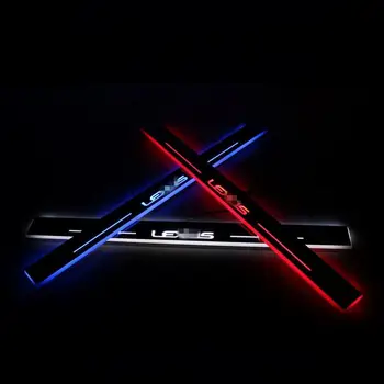 2 pcs cool!!! custom LED running Door Scuff Sill Plates Step Plate Protector for Lexus NX200 NX200T NX300H-2016